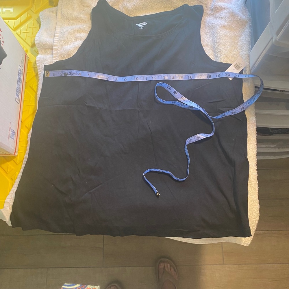 Old Navy Black Scoop Neck‎ Tank Top 1X New With Tags